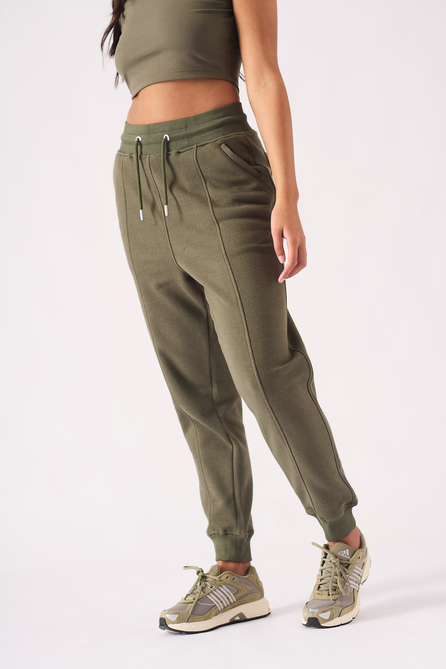TAPERED JOGGERS - KHAKI -  WOMEN'S JOGGERS