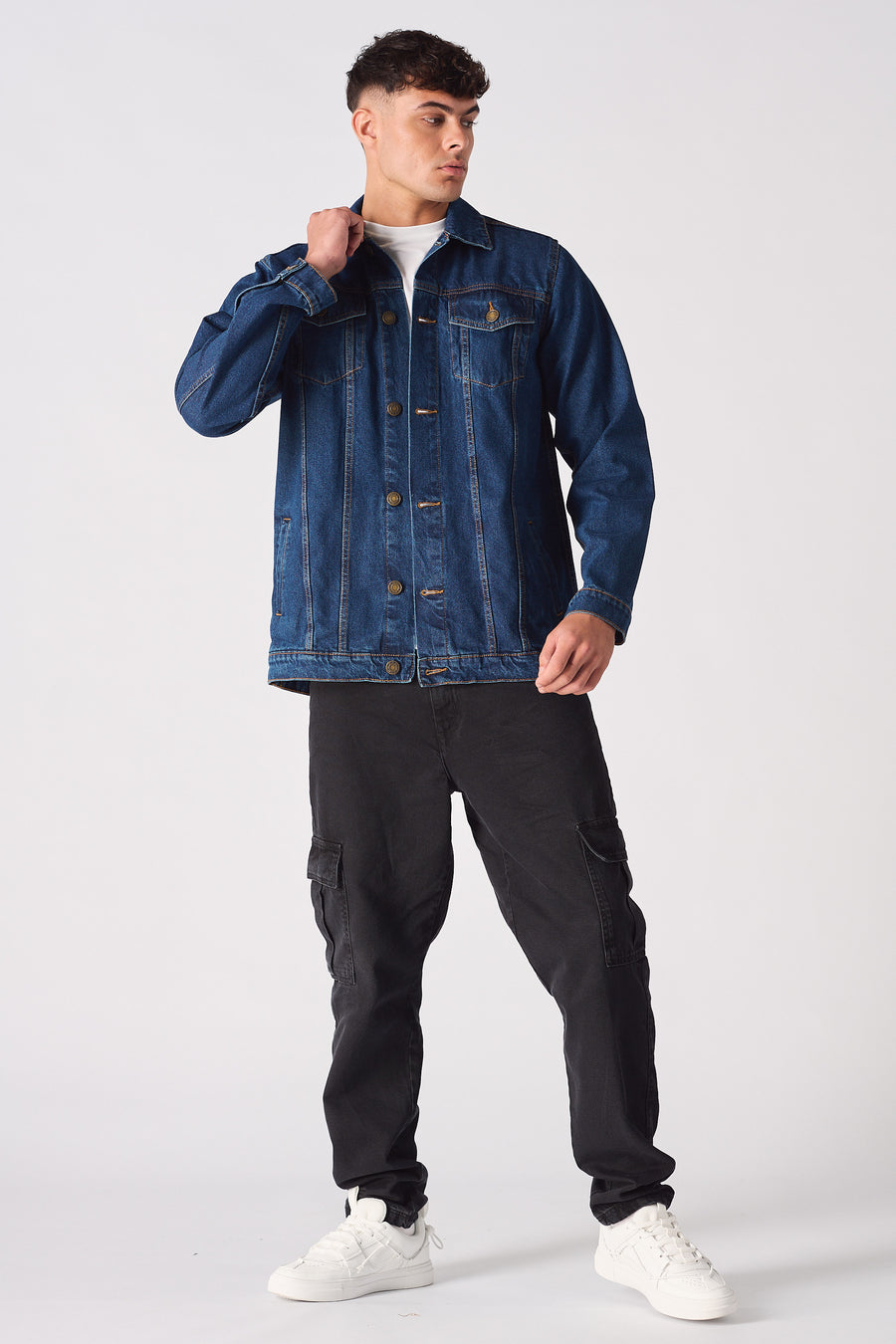 WESTERN DENIM JACKET - MID BLUE -  Men's Denim Jackets