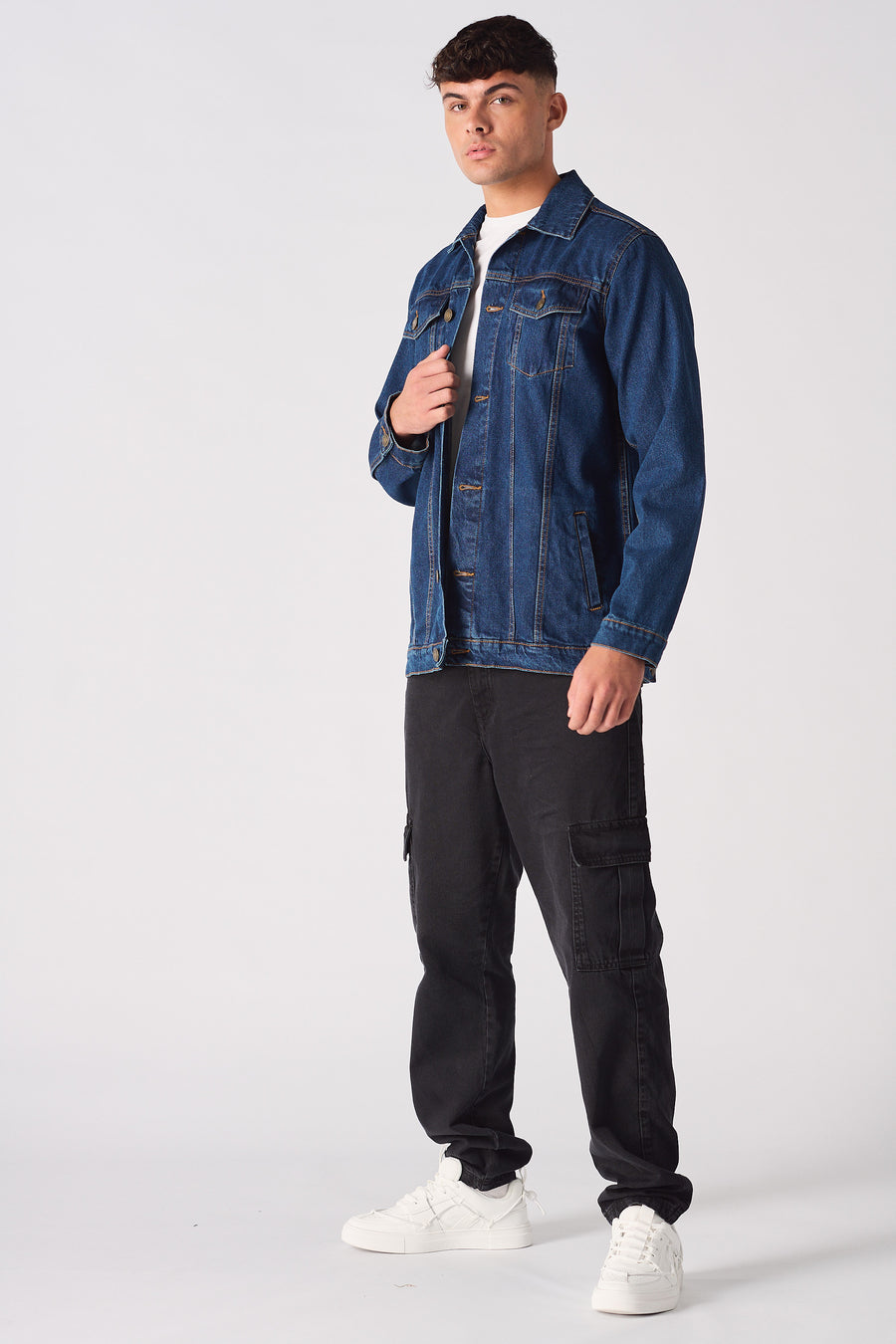 WESTERN DENIM JACKET - MID BLUE -  Men's Denim Jackets