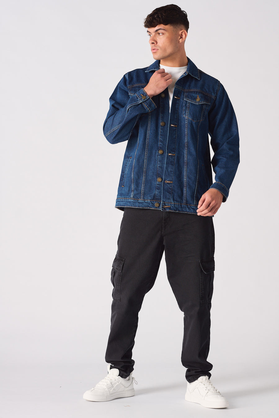 WESTERN DENIM JACKET - MID BLUE -  Men's Denim Jackets