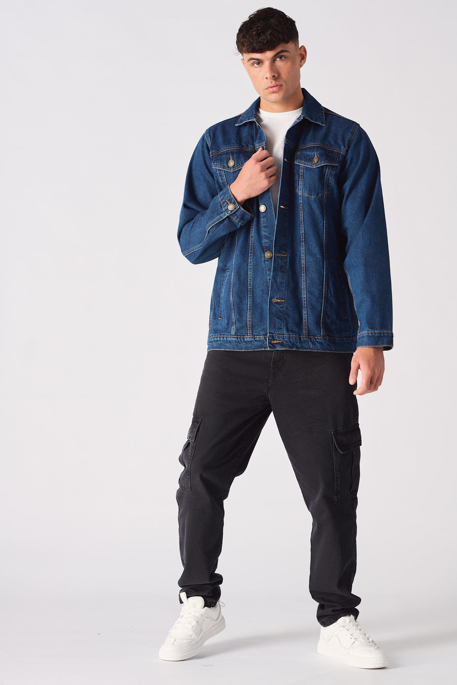 WESTERN DENIM JACKET - MID BLUE -  Men's Denim Jackets