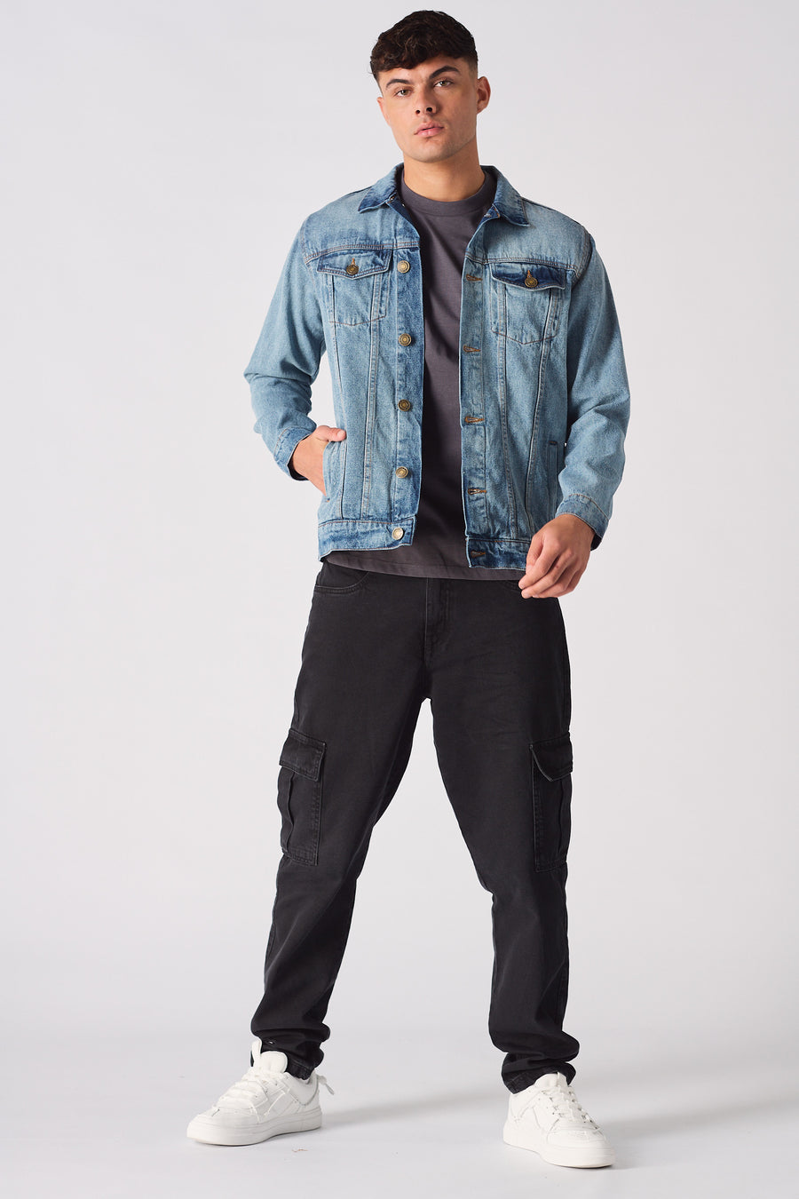 WESTERN DENIM JACKET - VINTAGE BLUE -  Men's Denim Jackets