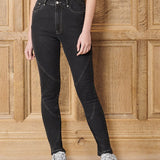Lyra High Waist Skinny Jeans - Black