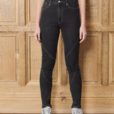Lyra High Waist Skinny Jeans - Black