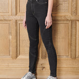 Lyra High Waist Skinny Jeans - Black