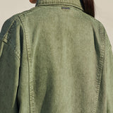Rhea Oversized Denim Shirt - Green