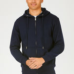 ZIP UP HOODIE - NAVY BLUE -  Men's Loungewear Hoodies