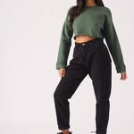 Aline Cropped Jumper – Green - JMOJO - Women's Cropped Jumper
