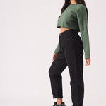 Aline Cropped Jumper – Green - JMOJO - Women's Cropped Jumper