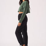 Aline Cropped Jumper – Green - JMOJO - Women's Cropped Jumper