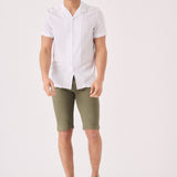ALSTON Stretch Slim Fit Chino Shorts - Khaki - JMOJO - Men's Chino Shorts