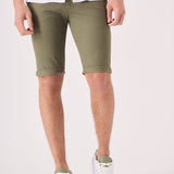 ALSTON Stretch Slim Fit Chino Shorts - Khaki - JMOJO - Men's Chino Shorts