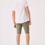 ALSTON Stretch Slim Fit Chino Shorts - Khaki - JMOJO - Men's Chino Shorts