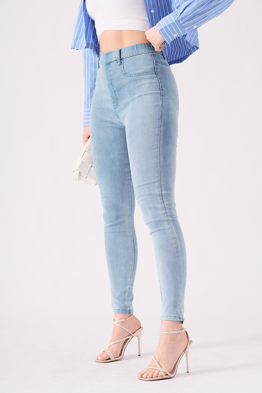 Amira High Waisted Jegging – Light Blue - JMOJO - Women's Skinny Jean Jegging