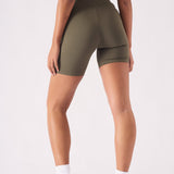 ATHLEISURE CYCLING SHORTS - KHAKI - JMOJO - Women's Athleisure Shorts