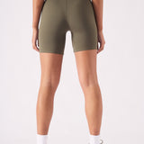 ATHLEISURE CYCLING SHORTS - KHAKI - JMOJO - Women's Athleisure Shorts