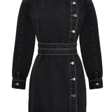 black-asymmetric-denim-dress-belt-detail