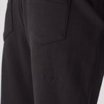 'Fit For All' embroidered detail on the back of the black tapered joggers