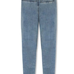 Blue jeans on a white background