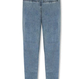 Blue jeans on a white background