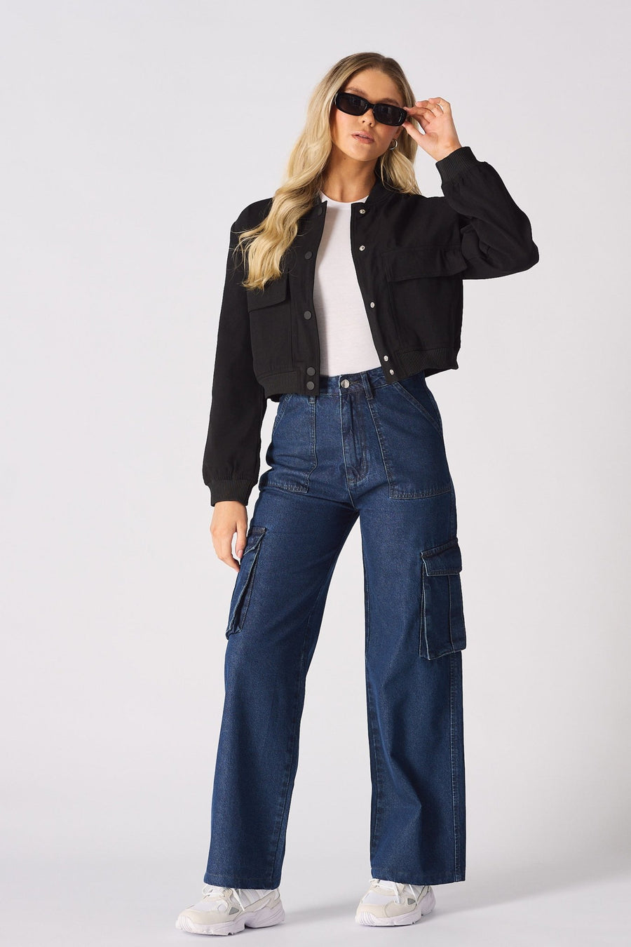 BOMBER JACKET - BLACK - JMOJO - Women's Bomber Jackets