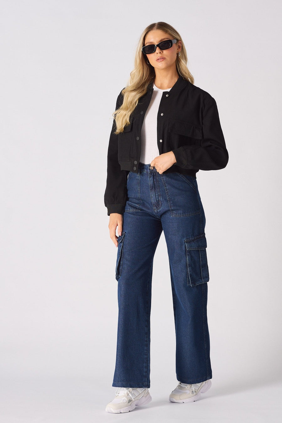 BOMBER JACKET - BLACK - JMOJO - Women's Bomber Jackets