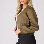 BOMBER JACKET - KHAKI - JMOJO - Women's Bomber Jackets