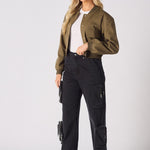 BOMBER JACKET - KHAKI - JMOJO - Women's Bomber Jackets