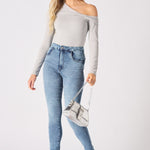 Booni Sculpt High Rise Stretch Skinny Jeans - Light Blue - JMOJO - Women's Skinny Jeans