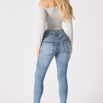 Booni Sculpt High Rise Stretch Skinny Jeans - Light Blue - JMOJO - Women's Skinny Jeans
