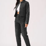 Bracken Diamond Stitch Crop Denim Jacket – Black Acid Wash - JMOJO - Women's Cropped Denim Jackets