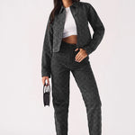 Bracken Diamond Stitch Crop Denim Jacket – Black Acid Wash - JMOJO - Women's Cropped Denim Jackets