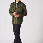 CARGO DENIM SHIRT - GREEN ACID WASH - JMOJO - Men's cargo denim shirts