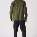 CARGO DENIM SHIRT - GREEN ACID WASH - JMOJO - Men's cargo denim shirts