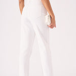 Ceci High Waisted Relaxed Straight Leg Jeans - White - JMOJO - Women's Straight Leg Jeans