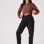 Ceris Cropped Jumper – Brown - JMOJO - Women's Cropped Jumper