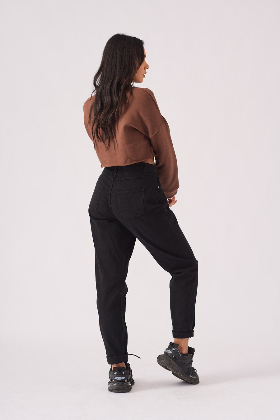 Ceris Cropped Jumper – Brown - JMOJO - Women's Cropped Jumper