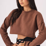 Ceris Cropped Jumper – Brown - JMOJO - Women's Cropped Jumper