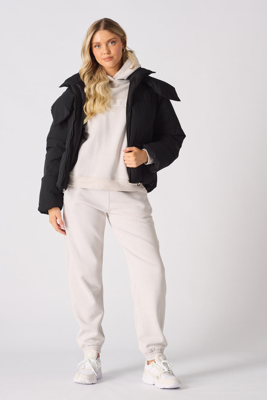 Cinder Puffer Hooded Jacket – Black - JMOJO - Women's puffer