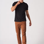 CORBIN Stretch Slim Fit Chino Pants - Rust Brown - JMOJO - Men's Chino Trousers