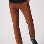 CORBIN Stretch Slim Fit Chino Pants - Rust Brown - JMOJO - Men's Chino Trousers