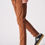 CORBIN Stretch Slim Fit Chino Pants - Rust Brown - JMOJO - Men's Chino Trousers