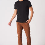 CORBIN Stretch Slim Fit Chino Pants - Rust Brown - JMOJO - Men's Chino Trousers