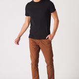 CORBIN Stretch Slim Fit Chino Pants - Rust Brown - JMOJO - Men's Chino Trousers