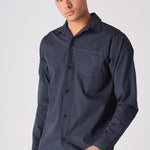 COTTON SHIRT - NAVY BLUE - JMOJO - Men's cotton shirts