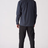 COTTON SHIRT - NAVY BLUE - JMOJO - Men's cotton shirts