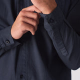 COTTON SHIRT - NAVY BLUE - JMOJO - Men's cotton shirts