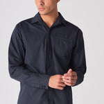 COTTON SHIRT - NAVY BLUE - JMOJO - Men's cotton shirts