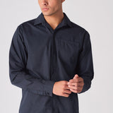 COTTON SHIRT - NAVY BLUE - JMOJO - Men's cotton shirts