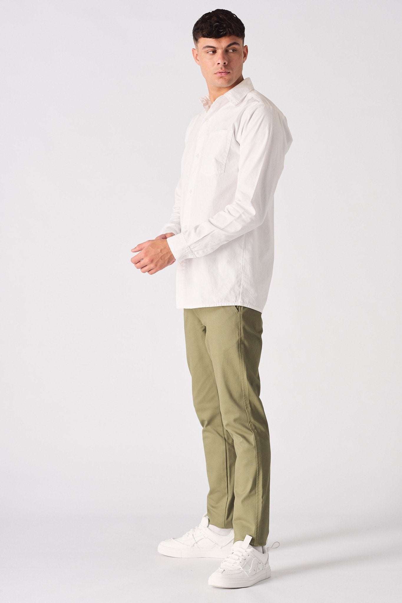 COTTON SHIRT - WHITE - JMOJO - Men's cotton shirts